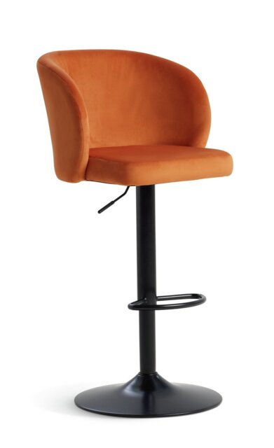 Argos Home Alice Velvet Bar Stool - Rust