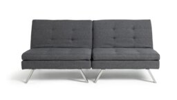 Argos Home Duo Fabric 2 Seater Clic Clac Sofa Bed - Charcoal - thumbnail 1