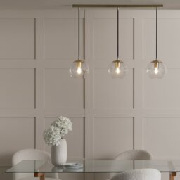 Habitat Coleman 3 Light Pendant Light - Brass - thumbnail 1