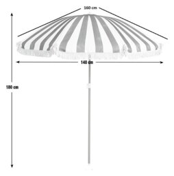 Habitat 1.6m Tilting Garden Parasol - Blue & White - thumbnail 2