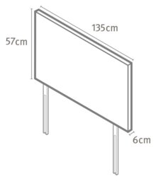 Silentnight Milan Double Headboard - Light Grey - thumbnail 2