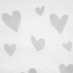 Argos Home Hearts Printed White Fitted Sheet - Double - thumbnail 2