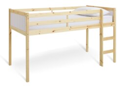 Argos Home Kids Single Mid Sleeper Bed Frame - White & Pine