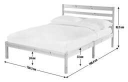 Argos Home Kaycie Small Double Wooden Bed Frame - Black - thumbnail 2