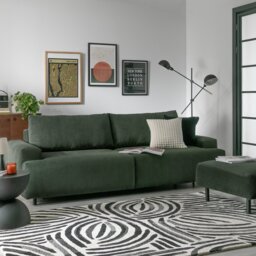 Habitat Julien Fabric 4 Seater Sofa Bed - Green - thumbnail 2