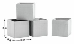Habitat Set of 4 Plain Storage Boxes - Teal - thumbnail 2