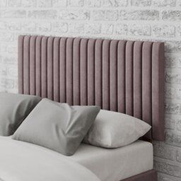Aspire Grant Velvet Kingsize Headboard - Blush - thumbnail 1