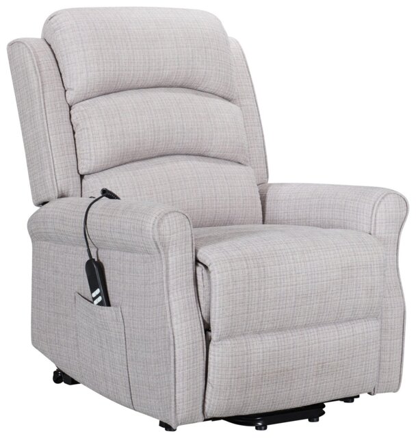 Kyoto Betsy Fabric Twin Motor Recliner Chair - Natural