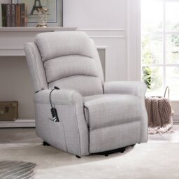 Kyoto Betsy Fabric Twin Motor Recliner Chair - Natural - thumbnail 2