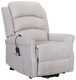 Kyoto Betsy Fabric Twin Motor Recliner Chair - Natural - thumbnail 1