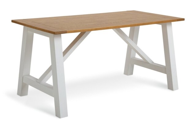 Habitat Burford Solid Wood 4 Seater Dining Table - White - image 1