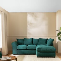 Argos Home Harry Small Right Hand Cord Corner Sofa - Teal