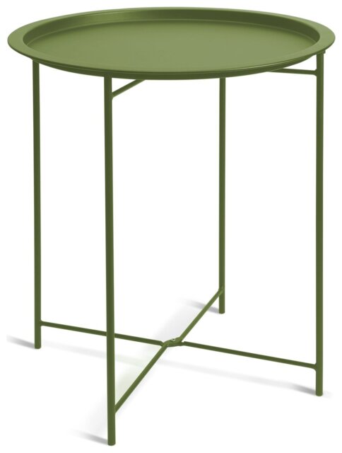 Habitat Pula Folding Metal Garden Side Table - Green - image 1
