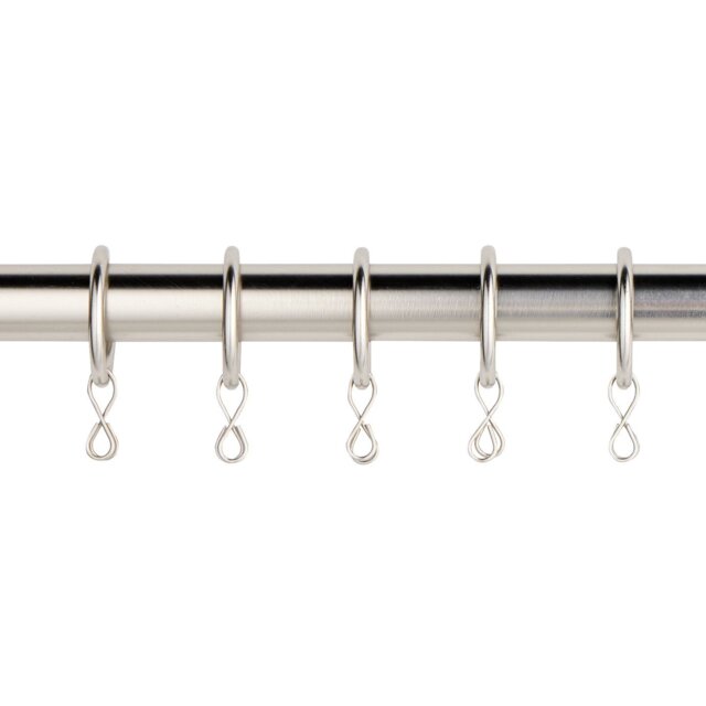 Argos Home 20 Metal Curtain Rings - Stainless Steel - image 1
