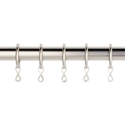 Argos Home 20 Metal Curtain Rings - Stainless Steel - thumbnail 1