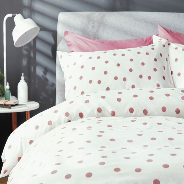 Habitat Pink Spot Bedding Set - Superking - image 1