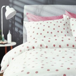 Habitat Pink Spot Bedding Set - Superking