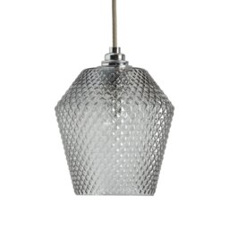 Argos Home Nubia Grey Glass Easy Fit Lampshade - 17cm - thumbnail 2