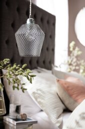 Argos Home Nubia Grey Glass Easy Fit Lampshade - 17cm