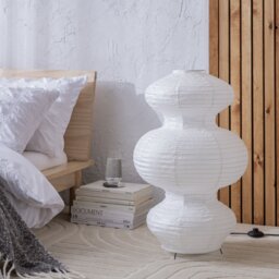 Habitat Sala Paper 3 Tier Floor Lamp - White - thumbnail 1
