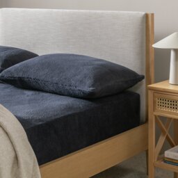 Argos Home Fleece Navy Fitted Sheet - Single