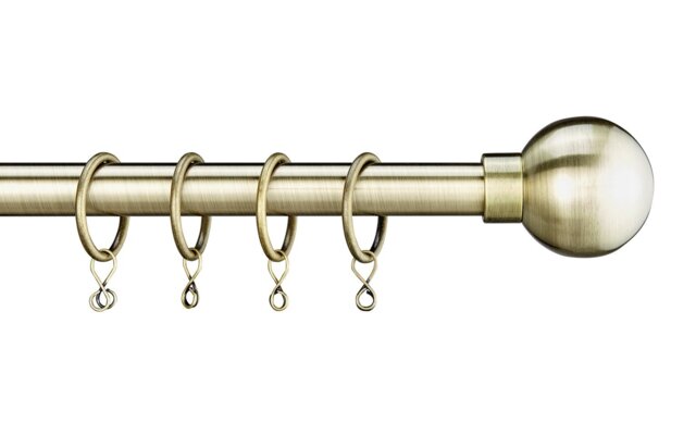 Argos Home Brass Extendable Curtain Pole - 120cm - 210cm - image 1