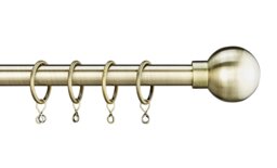Argos Home Brass Extendable Curtain Pole - 120cm - 210cm - thumbnail 1