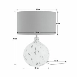 Habitat Confetti Glass Table Lamp - Grey & Brown - thumbnail 2