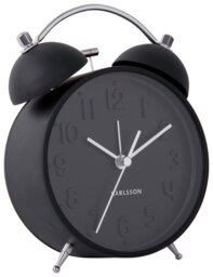 Karlsson Iconic Analogue Alarm Clock - Black