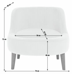 Habitat Beckett Fabric Accent Chair - Navy - thumbnail 2