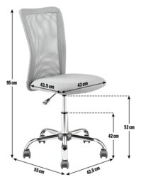 Argos Home Reade Mesh Office Chair - Black - thumbnail 2