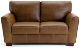 Habitat Milford Leather 2 Seater Sofa - Tan - thumbnail 1