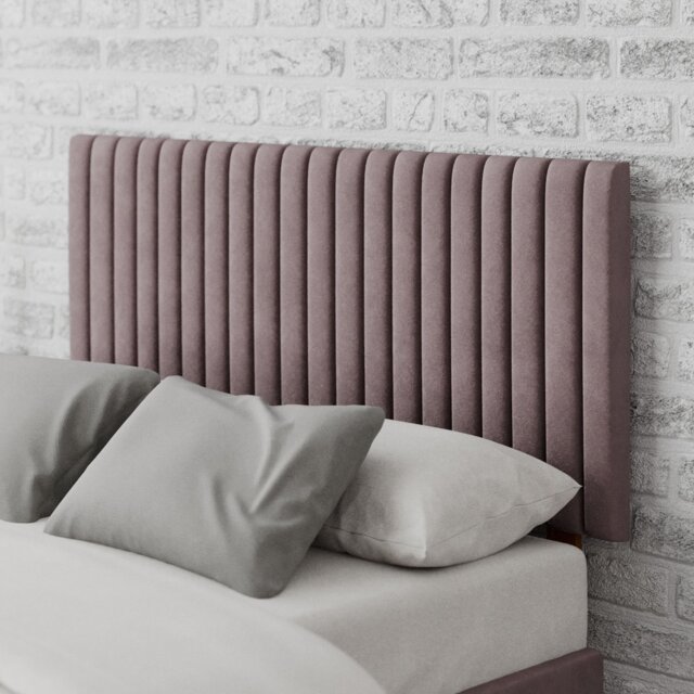 Aspire Grant Velvet Double Headboard - Blush - image 1