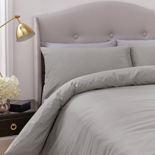 Silentnight Supersoft Plain Dove Grey Bedding Set Kingsize by