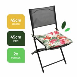 Streetwize Garden Flamingo Palm Seat Cushion - Pack of 2 - thumbnail 2