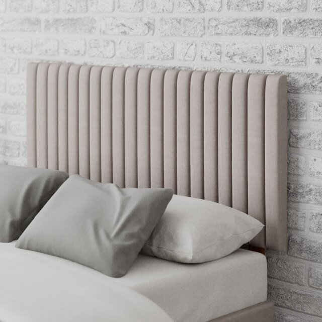 Aspire Grant Linen Superking Headboard - Off White - image 1