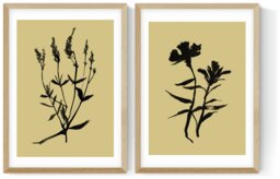 East End Prints Inky Botanical Oak Frame Art Print - A3 - thumbnail 2