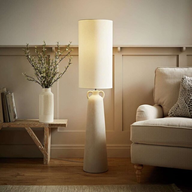 ValueLights Grayson Ceramic Statement Floor Lamp - Grey - image 1