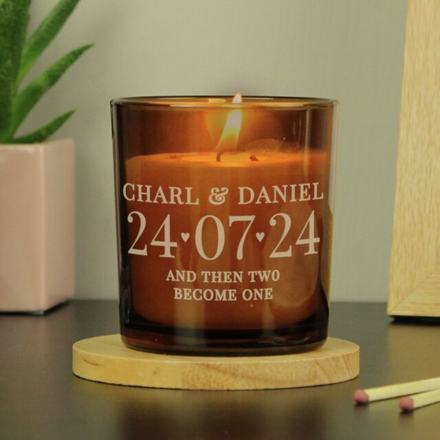 Personalised Message Special Date Candle - Vanilla - image 1
