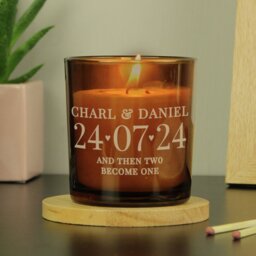 Personalised Message Special Date Candle - Vanilla - thumbnail 1