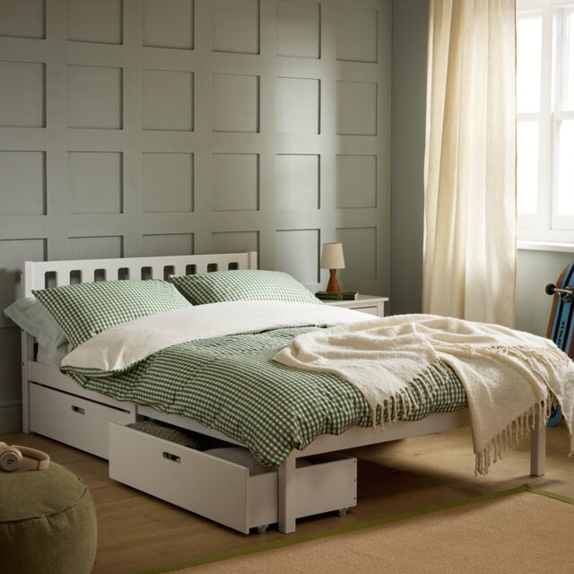 Habitat Kids Ronnie Small Double Bed And Drawers - White - image 1