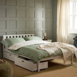 Habitat Kids Ronnie Small Double Bed And Drawers - White - thumbnail 1