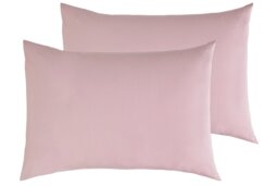 Habitat Cotton Rich 180 TC Standard Pillowcase Pair - Blush - thumbnail 2