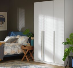Habitat Munich 3 Door Wardrobe - White - thumbnail 2