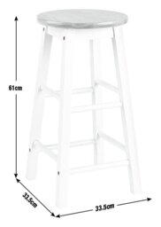 Habitat Pair of Wooden Bar Stools - Two Tone - thumbnail 2