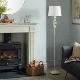 Argos Home Twist Floor Lamp - Cream - thumbnail 1