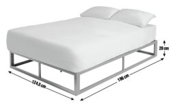 Argos Home Platform Small Double Metal Bed Frame - Black - thumbnail 2