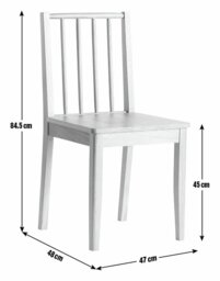 Habitat Nel Pair of Solid Wood Spindle Chair - Black - thumbnail 2