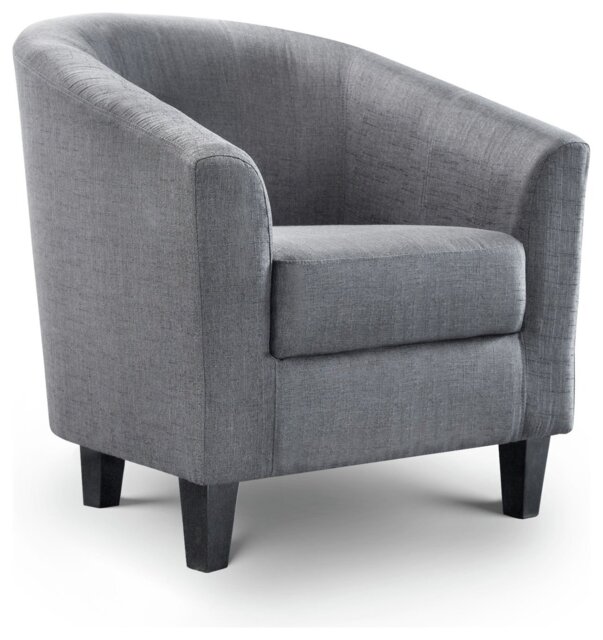 Julian Bowen Hugo Fabric Tub Chair - Grey - image 1
