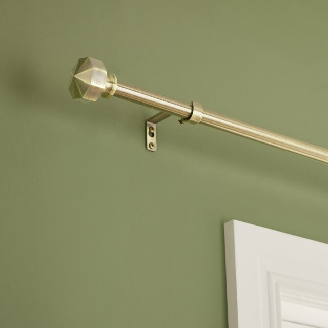 Argos Home Extendable Metal Octagon Brass Curtain Pole - 165 - 300cm - image 1
